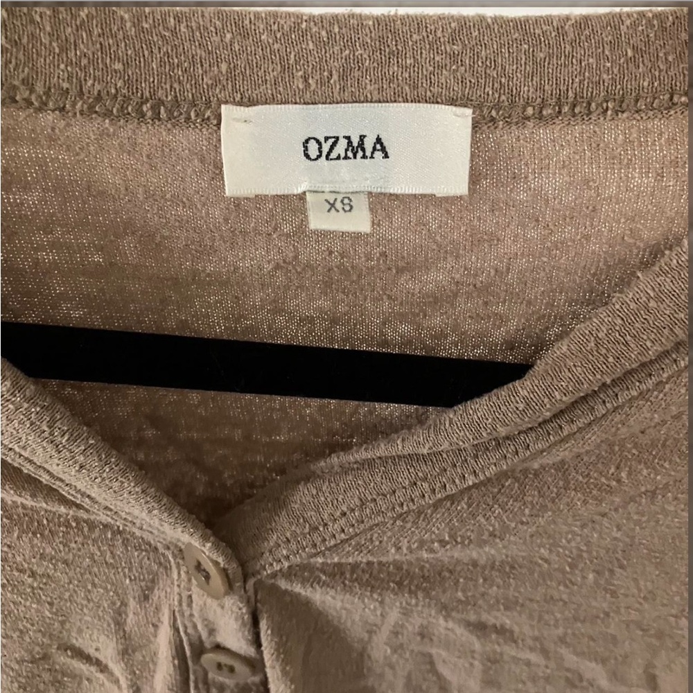 OZMA Tan Button-Up Crop Top - Picture 4 of 13